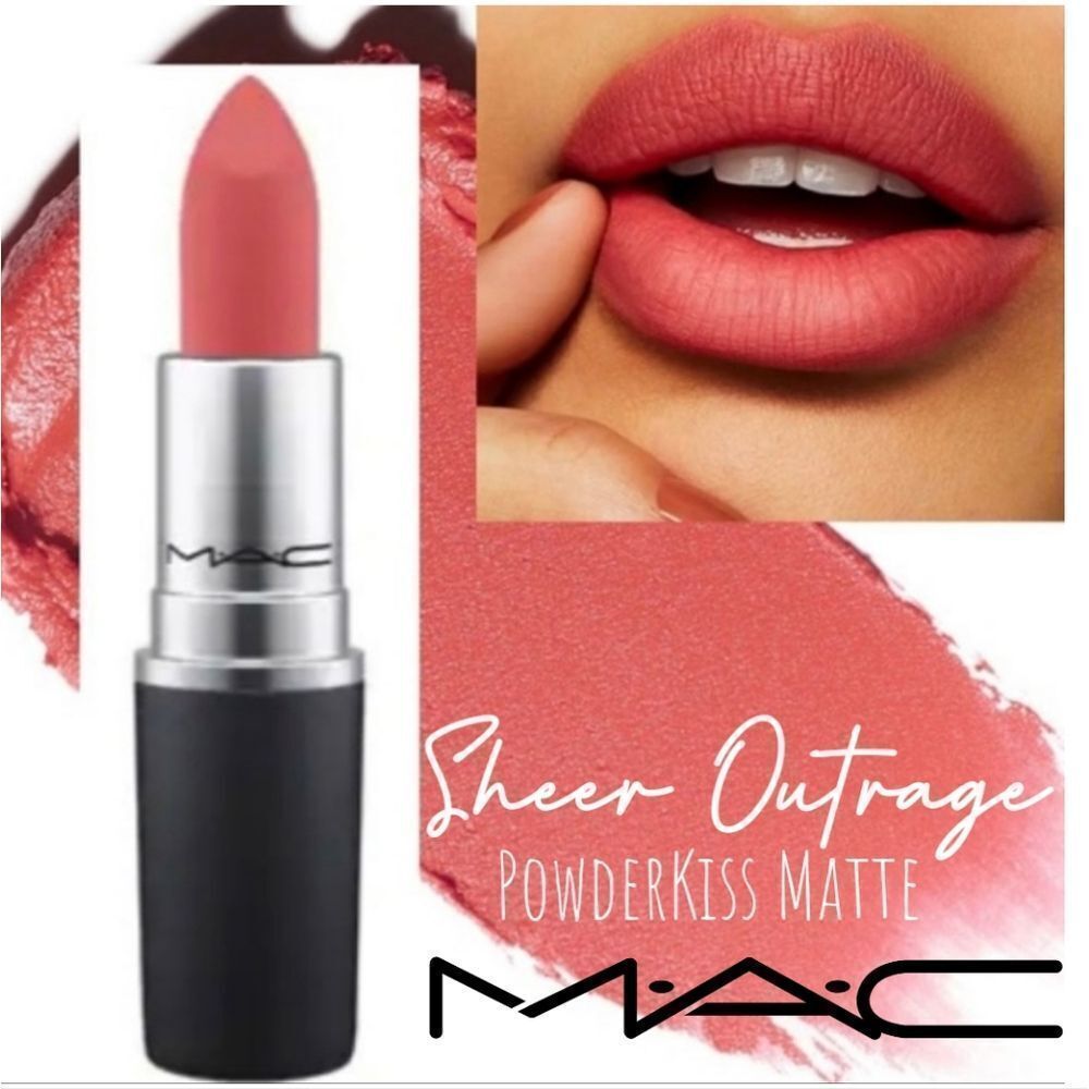 MAC Powderkiss Lipstick in Sheer Outrage